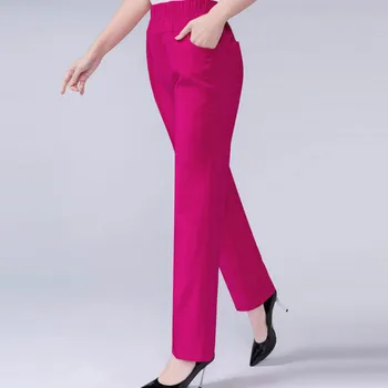 

2019 Spring Summer Female Fashion Solid Elastic Women Pants High Waist Casual Trousers Loose Harem Pants LP459