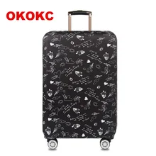 OKOKC Black Illustra Elastic Thick Travel Suitcase Protective Luggage Cover Apply to 18”-32” Case Suitcase,Travel Accessories