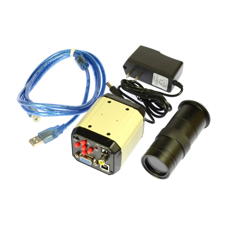 3 в 1 2.0MP HD Регулируемый промышленный микроскоп набор камер VGA CVBS AV TV USB выход + C mount