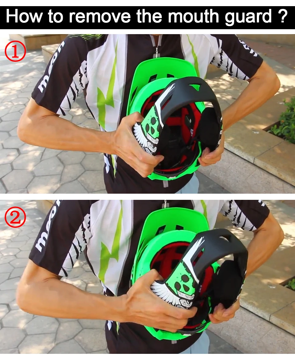 MOON Men Women Child Cycling Helmet High Quality Mouth Guard Mountain MTB DH Bicycle Helmet& Bike Helmet 47-58cm