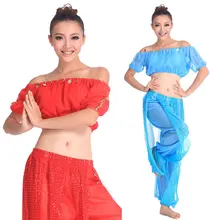 Комплект из 2 предметов индийский Египетский танец живота костюм Болливуд танцевальный костюм индийское платье танец живота танцевальные комплекты