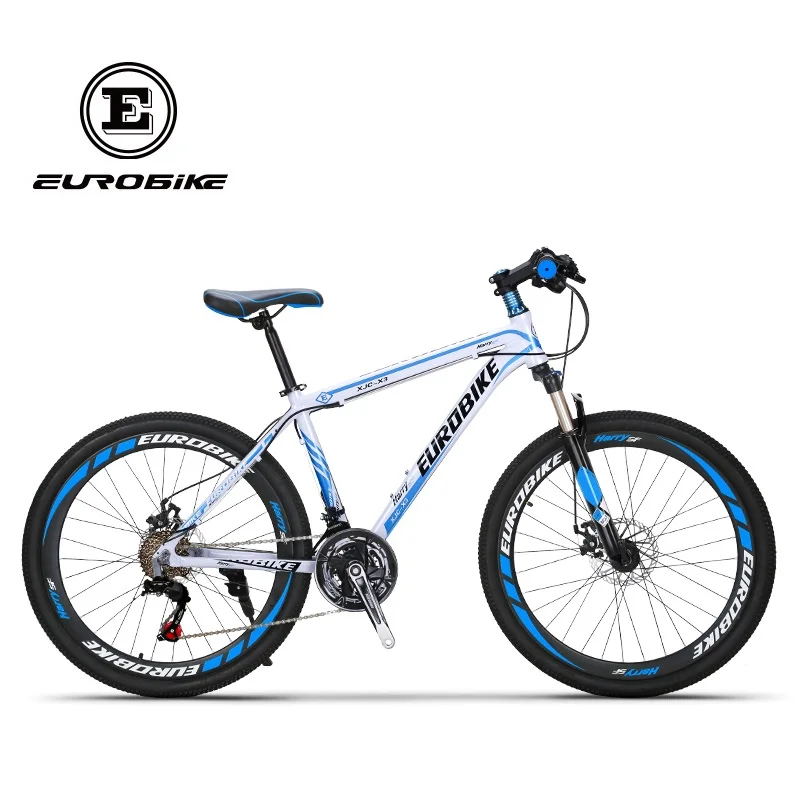 EUROBIKE 21 скоростной алюминиевый горный велосипед двойной дисковый тормоз