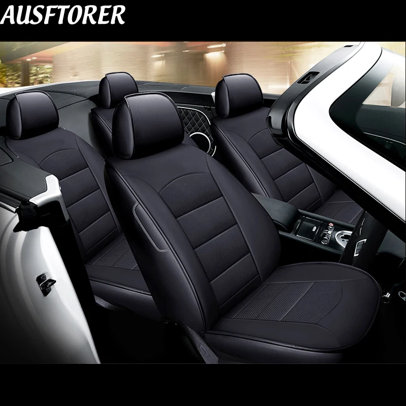

AUSFTORER Genuine Leather Cover Seat for Mercedes-Benz GLA 200 220 250 260 Car Seat Cover Sets Cowhide Seat Supports Accessories