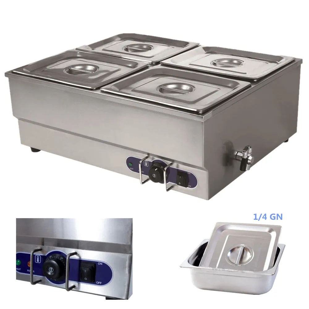 Commercial eletric bain marie food warmer machine stainless steel kitchen soup heating equipment