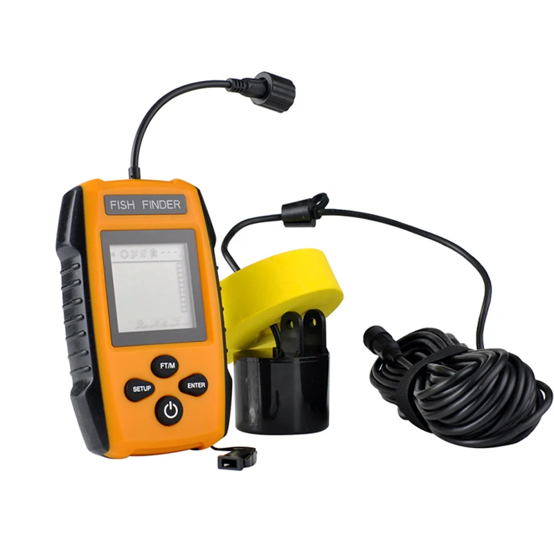 Hot 100 متر عمق الاستشعار fishfinder محمولة سونار السمك مكتشف إنذار lcd transduce Hot 100 متر عمق الاستشعار fishfinder محمولة سونار السمك مكتشف إنذار lcd transduce