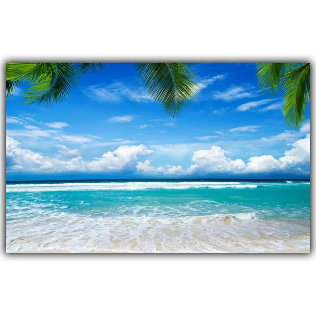 Tropical Beach Seaside Landscape Poster Art Silk Poster Home Decoration