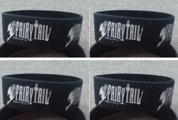 

New 50 pcs Popular Fairy Tail Wristband Silicone Bracelets For Man Women jewelry Gift Fashion Accessories H-9