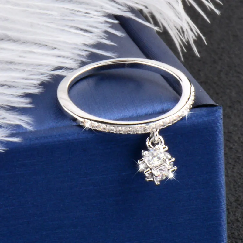 Серьги sinleery пустой кубик кристалл внутри кулон кольца женские Кристалл для девушки мяч падение Мода кольцо SSH