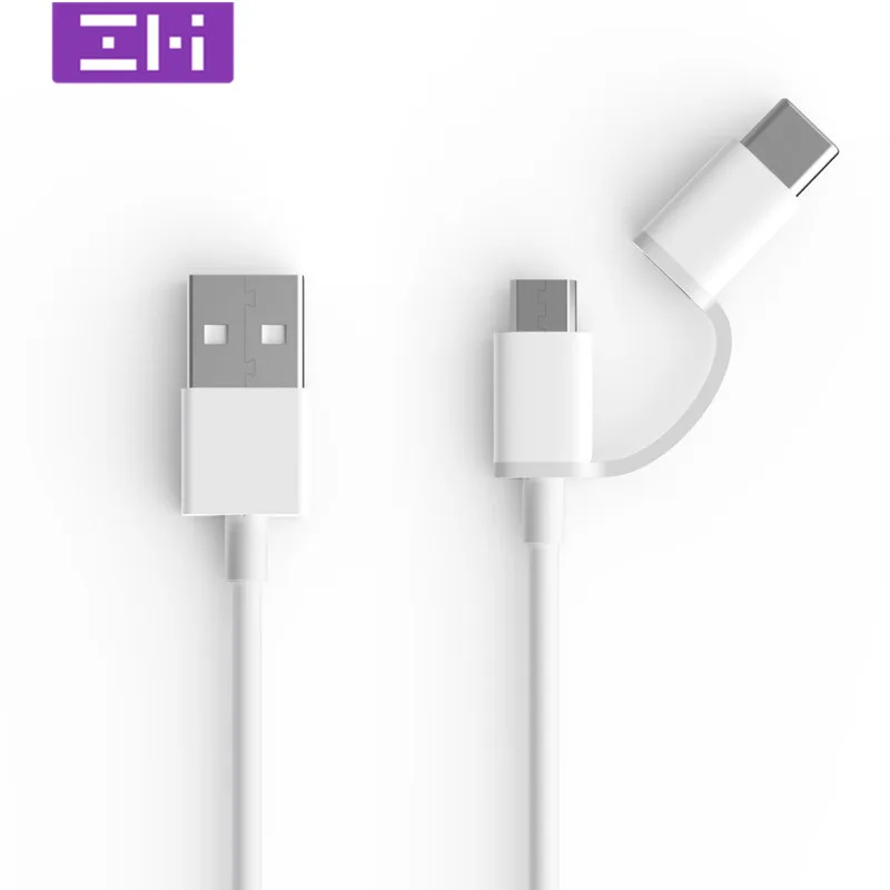 xiaomi ZMI 2 в 1 Micro usb type c кабель короткий 0,3 м 1 м Android мобильный телефон usb кабель Быстрая зарядка для samsung redmi 5