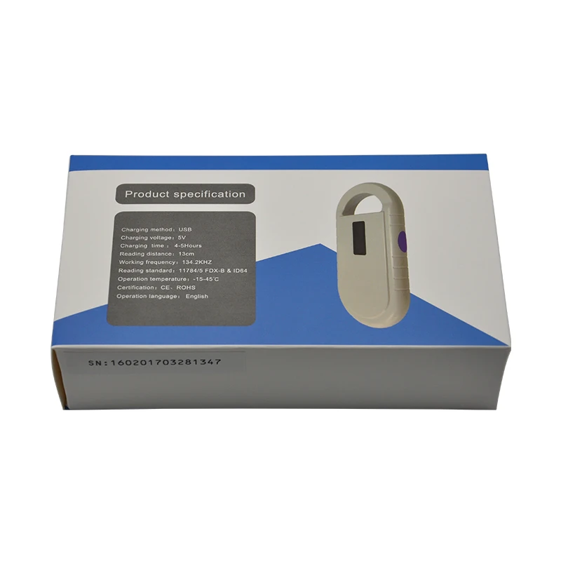 

ISO11784/5 ID64 Fdx-b Smaller Simpler Easizer Handheld Scanner Dog Chip Reader PT160 for animal ear tags microchip