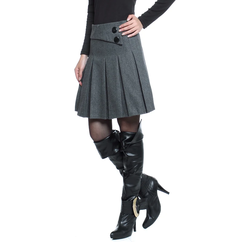 Женские осенне зимние плиссированные юбки с декоративной молнией|skirt chain|skirt roseskirt