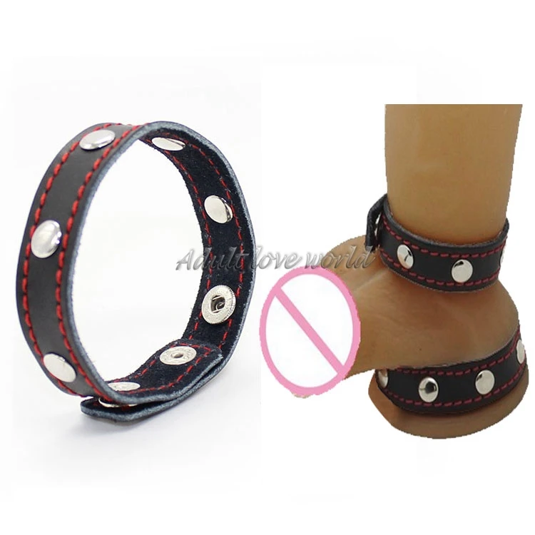 Sex Toys For Men Adult Games New product Adjustable Size PU Leather Cock Rings, Male Sex Toys Penis Rings Erotic Sex Products