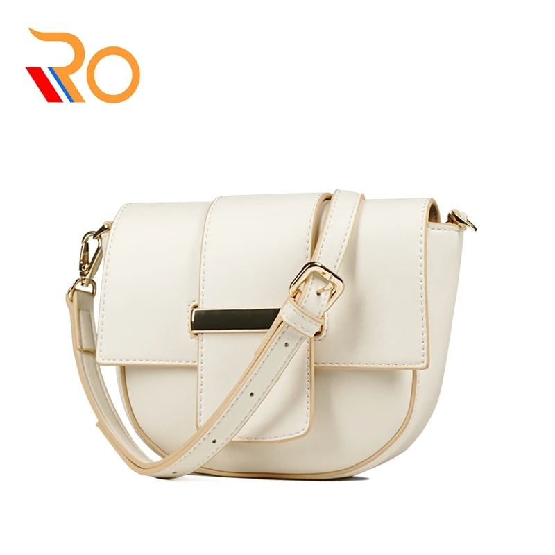 

Fashion Ladies Pockets New Arrival Cover Type Solid Color Wild Shoulder Bag women's Saddle Bag
