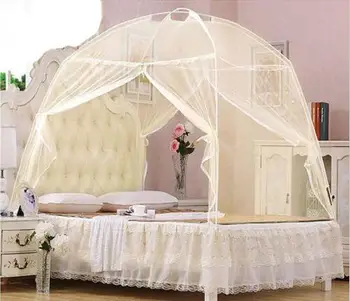 

Light Yellow/Beige Hight QC Bedding Canopy Mosquito Net Tent For Twin /Queen /King Bed Size