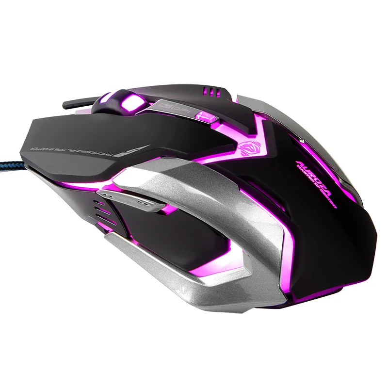 E 3LUE Wired USB Optical Mouse Gaming LED Dazzle Colour Mause 4000 DPI