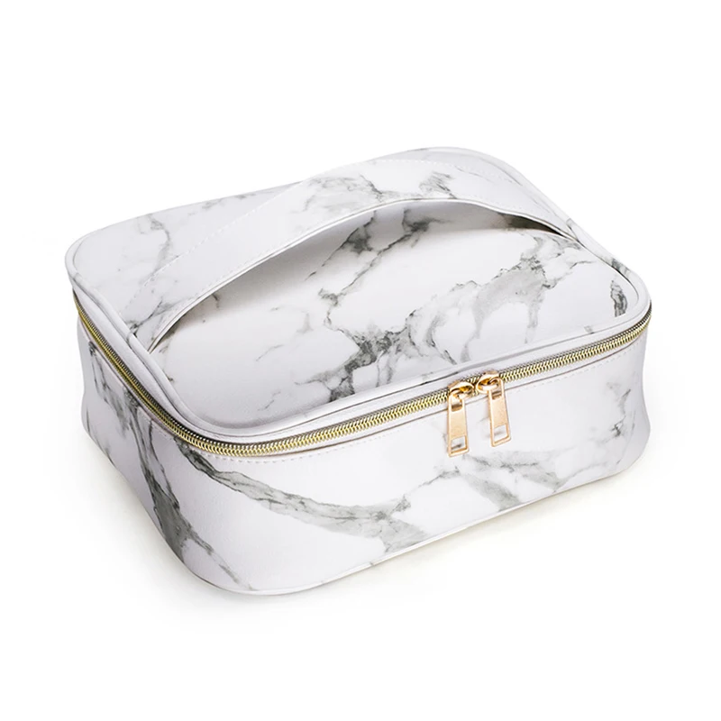 

1 Pcs Makeup Cosmetic Bag Storage Pouch Marble Pattern Zipper Portable for Travel WML99