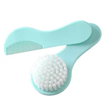 

1 Set of Soft Bath Brush Comb Massager Newborn Hair Brush Set for Infant Girls