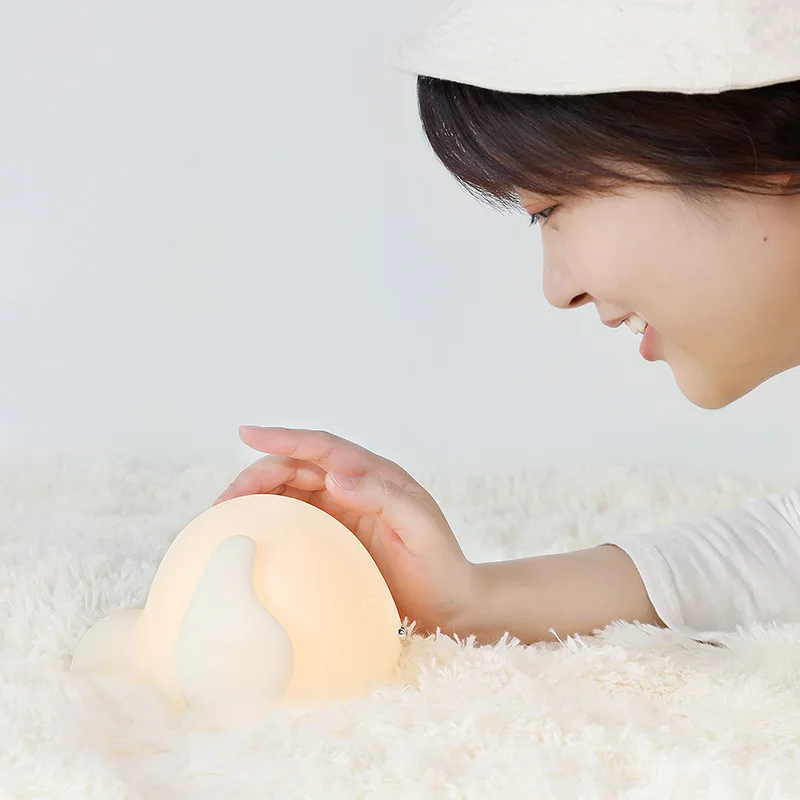 

2019 New Arrive Lovely Dog Silicone Night Lamp Colorful LED Pat Light Birthday Gifts' Light For Baby with Sleeping Lights