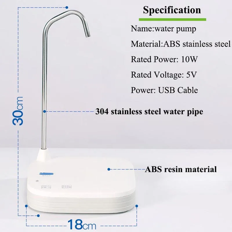 Креативный портативный беспроводной зарядный Водяной насос Электрический диспенсер для воды хозяйственное ведро всасывающий диспенсер для напитков посуда для напитков