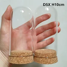 18x мини, из прозрачного стекла прозрачный купол полушарие кабошон с пробковое дерево покрытие Свадебный центральный Декор D5X H10cm