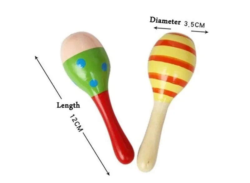 1 шт., детская деревянная погремушка с шариками, игрушка, песочный молоток, погремушка, учебный музыкальный инструмент для малышей 0-12 месяцев