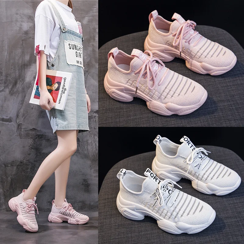 

Fashion summer old shoes female summer breathable fish mesh surface thick bottom tide shoes net red casual shoes