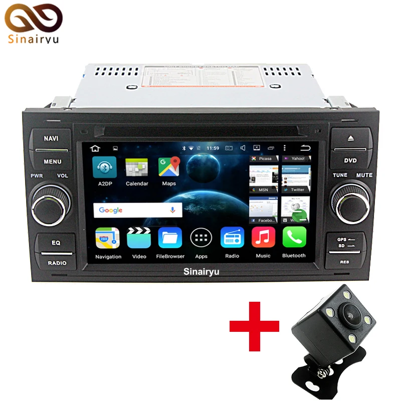 64 Bit CPU 2GB RAM Android 7 1 2 Car DVD Dadio For Ford Fiesta Kuga