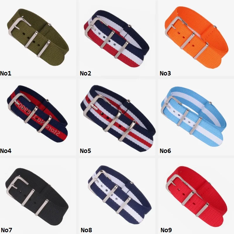 New Arrived nato straps waterproof nylon watchband Straps sport wrist