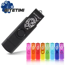 Новые usb флэш-накопители biyetimi Corlorful Дракон OTG 8 ГБ 16 ГБ 32 ГБ 64 ГБ памяти usb stick 2.0 накопитель флешки для Android