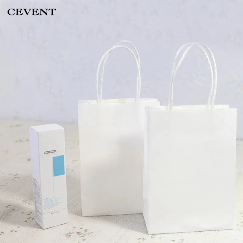 

CEVENT 5pcs/lot Kraft Paper Gift Bag With Handles Recyclable Multi-colored Bags For Wedding Birthday Party Supplies