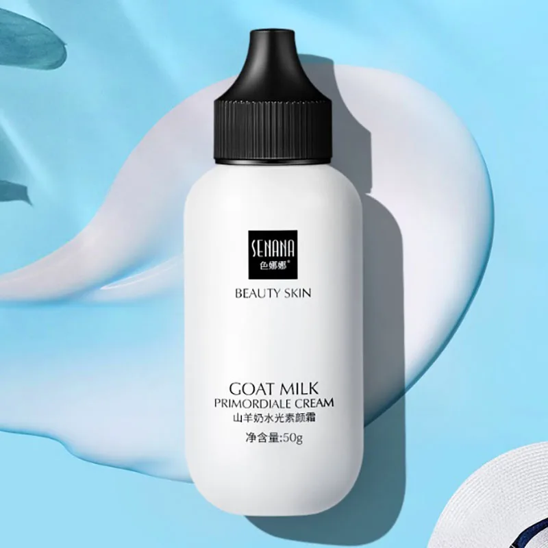 

Lazy Face Foundation Cream Goat Milk Revitalizing Full Coverage Waterproof Professional Makeup Base Brighten Cover Dark Circles