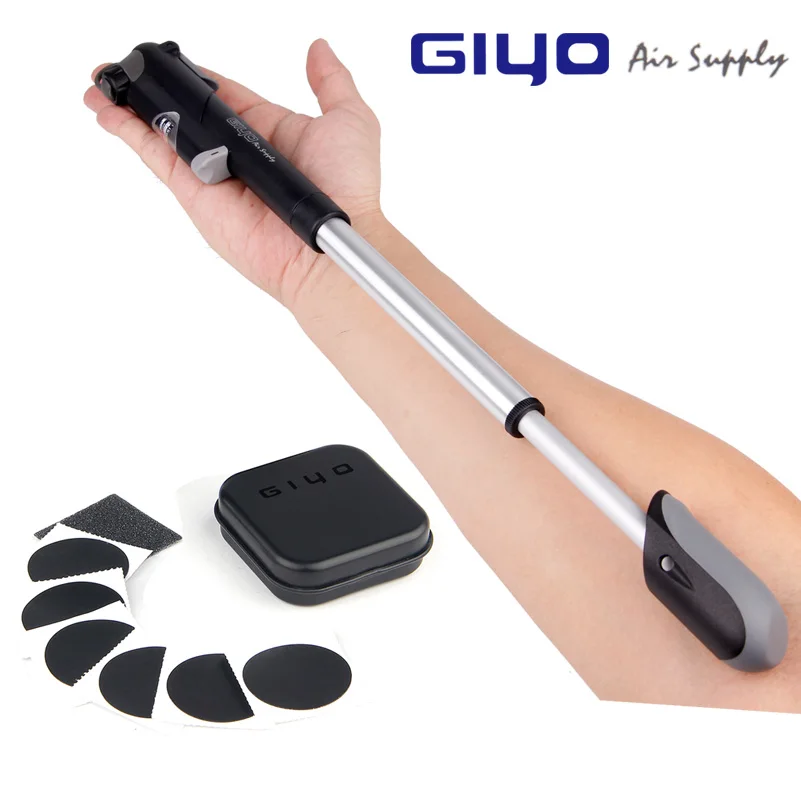 melhor GIYO Inteligente Para Válvulas Schrader Presta Bomba De Bicicleta Com Bitola Inflador de Ar Portátil Mini Bomba De Bicicleta Ciclismo Pneu bomba Acessório