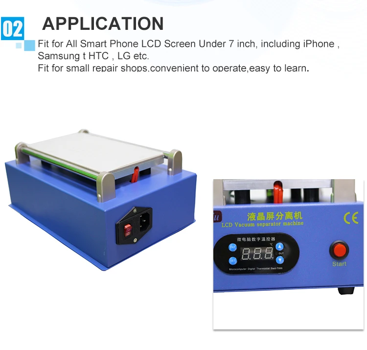 LCD Separator Screen Repair Machine Silver Plate with Rubber Pad Built-in Vacuum Suction Pump Cell Phone Touch Screen Fix (3)