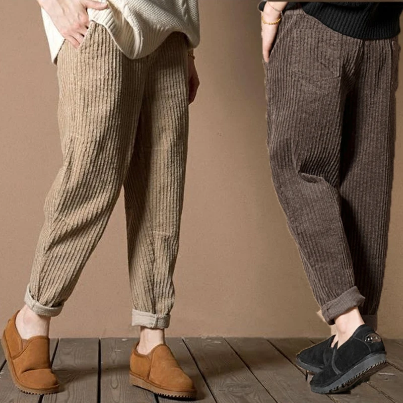 corduroy baggy pants
