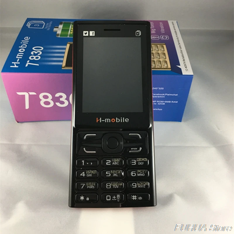 

H-Mobile T830 Three Sim Cards Three Standby Big Torch Big Speaker Vibration Radio Mobile Cell Phone Whatsapp Facebook Russian