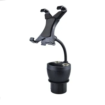 

Car Charger Double USB 2 Sockets Cup Cigarette Lighter 360 Degree Rotation Car Holder Cell Phone Holder for iPad