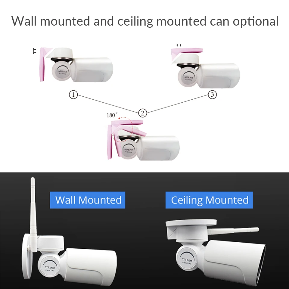 1080P 2MP PTZ IP камера WiFi пуля наружная беспроводная Водонепроницаемая CCTV