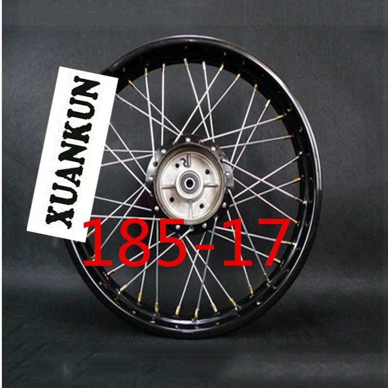 XUANKUN части мотоцикла переоборудованный Расширенный концентратор ступицы заднего колеса 185-17/переднее колесо 16-17 - Цвет: black