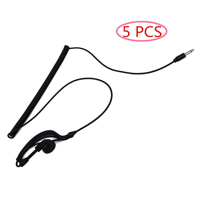 

5 PCS New Hot Sale Free Shipping Earpiece Headset Only Listen 3.5MM Jack Single Earphone TC-617 For walkie talkie Two Way Radios