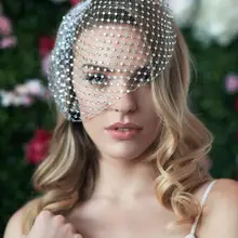 Свадебная птичья клетка вуаль Румяна вуаль, свадебные Стразы бандо птичья клетка вуаль свадебные аксессуары