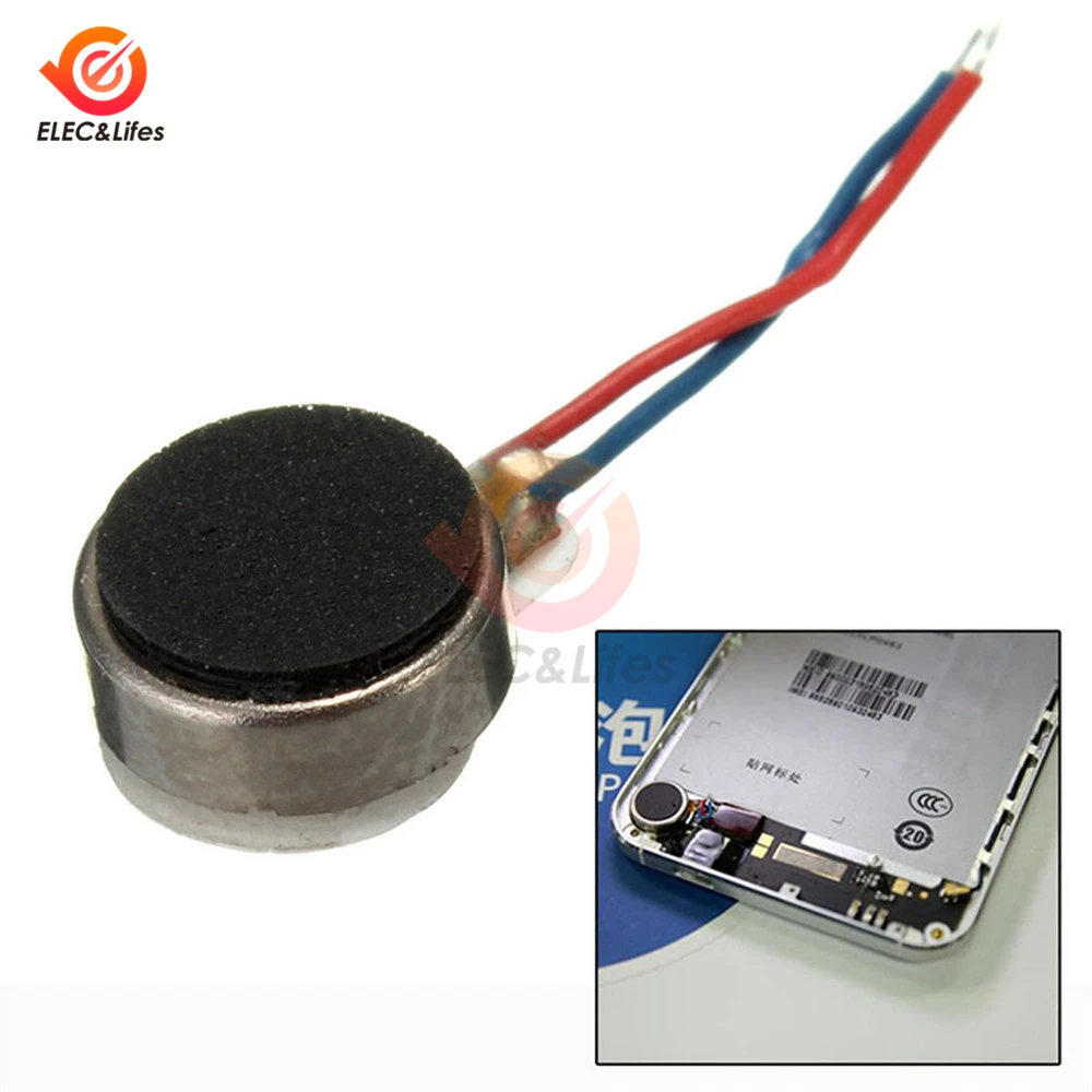 

DC 3V 8*3.4mm Mini Vibration Motor micro Pager Phone Coin Flat Vibrating DC motor 12000±2500RPM