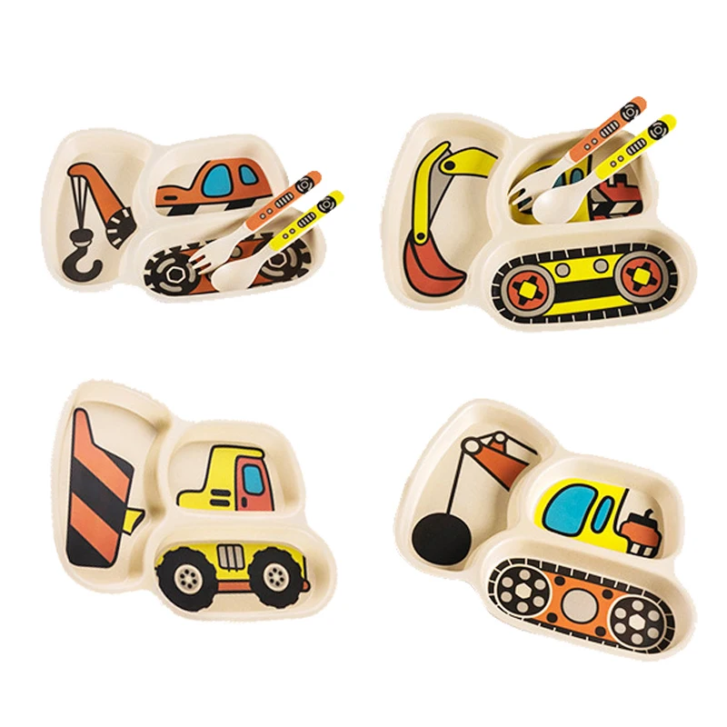 Qshare Bamboo Baby Feeding Food Infant Plate Tableware Set Kids Soup Fork Spoon Dinnerware Set Bbay Dishes Utensils For Children Qshare Bamboo Baby Feeding Food Infant Plate Tableware Set Kids Soup Fork Spoon Dinnerware Set Bbay Dishes Utensils For Children