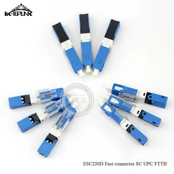 

100PCS free shipping ESC250D SC UPC fast connector Optical fibe quick connector SC PC FTTH Fiber Optic Fast Connector Embedded