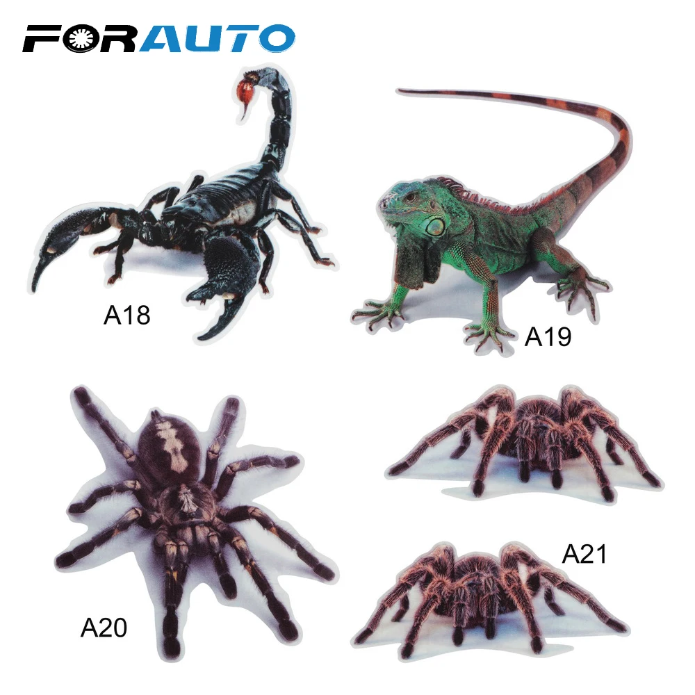 3D автомобиля Стикеры бампер модернизации Стикеры паук ящерица скорпионы моделирование Животные Стикеры стайлинга автомобилей Экстерьер