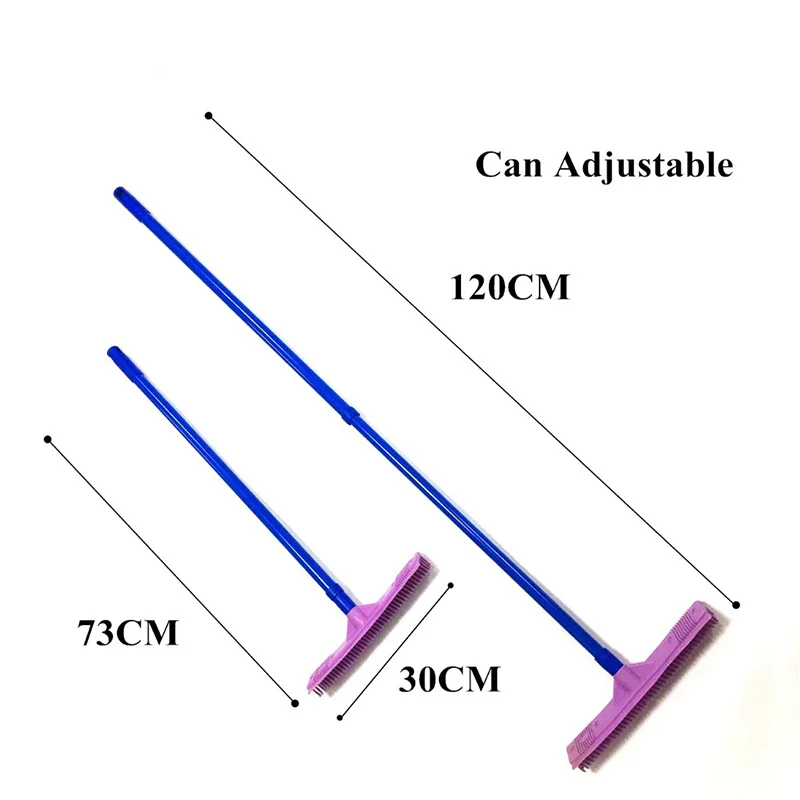 Резиновый очиститель для пола метлы из натурального каучука с несколькими поверхностями и устройством для удаления ворса домашних животных телескопические щетинки Волшебные тампоны