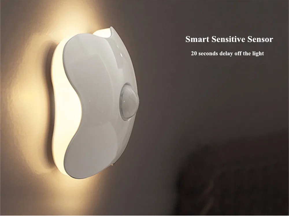 SuperNight Four-leaf clover Lucky LED Night Light Rechargeable Motion Sensor Corridor Stairs Bedroom Smart Home Wall Table Lamp (17)