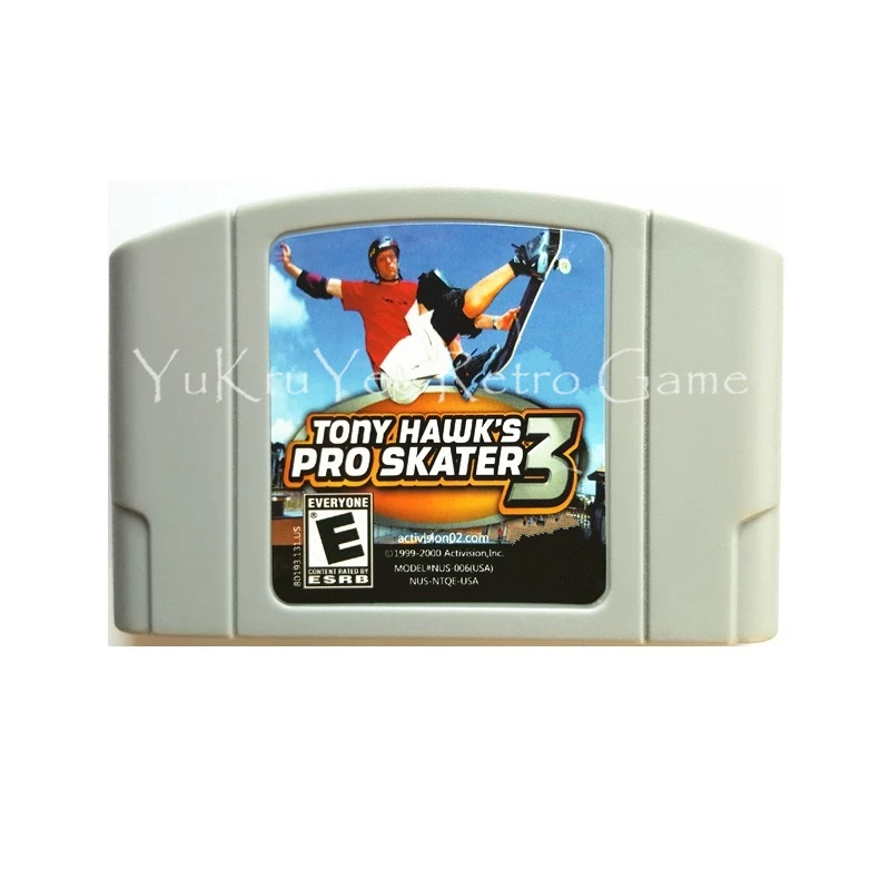 

Tony Hawk's Pro Skater 3 Video Game Accessories Memory Cartridge Card for 64 Bit Console US NTSC Version N068