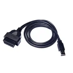 Автомобиль OBD2 16-контактный разъем USB кабель преобразования 1 м для вождения компьютер OBD USB разъем адаптера автомобиля диагностический