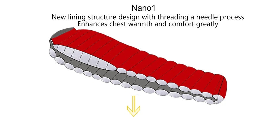 AEGISMAX Мини Новое обновление Nano нанол Открытый Отдых пеший Туризм ультра легкий подпушка спальный конверт для мам демисезонный 95% гусиный пух