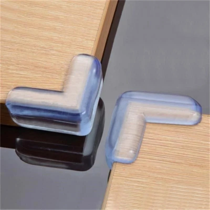

4 PCS/ Lot PVC Soft Transparent Baby Children Kids Safe Bed Table Desk Corner Protection Cover Furniture Accessories